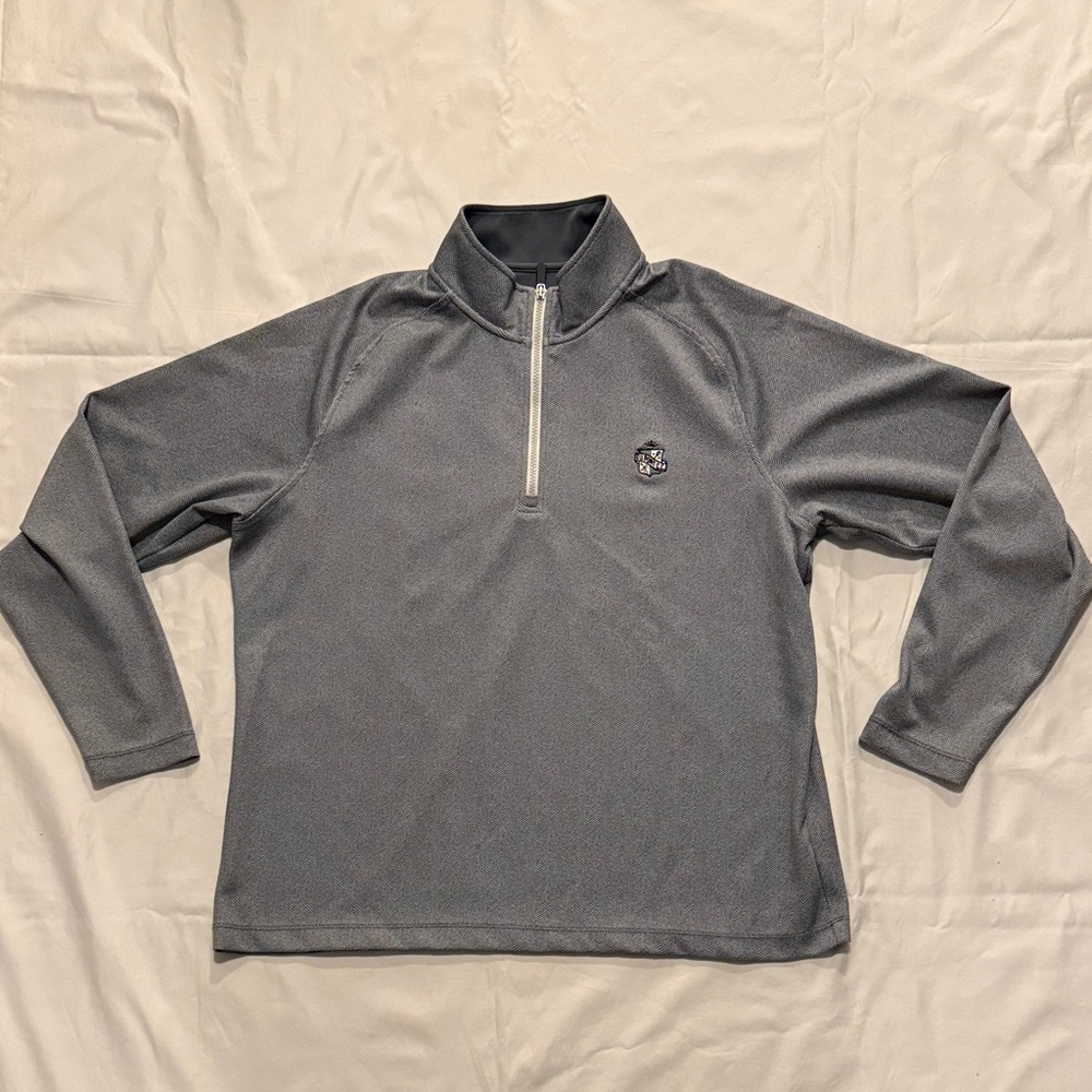 DuPont Country Club US Open Fairway & Greene Herringbone Gray Zip Pullover